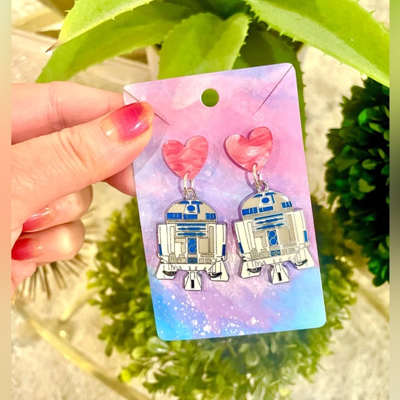 R2-D2 Dangle Earrings - Picture 2 of 8